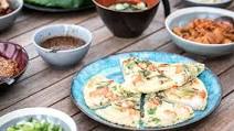 Pajeon, a savoury korean pancake Pajeon, a savoury korean pancake