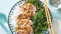 Roast Pork Tenderloin with Miso Shiitake Butter & Sesame Kale Roast Pork Tenderloin with Miso Shiitake Butter & Sesame Kale