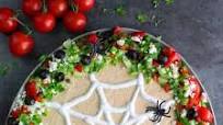 Spooky Spider Web Halloween Hummus Dip Spooky Spider Web Halloween Hummus Dip
