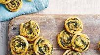 Cheesy mushroom and spinach pinwheels Cheesy mushroom and spinach pinwheels