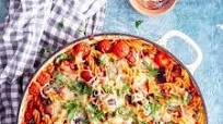 Aubergine Pasta Bake with Balsamic Tomato Sauce Aubergine Pasta Bake with Balsamic Tomato Sauce