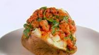 Baked Potatoes with Sausage and Arugula Sauce Baked Potatoes with Sausage and Arugula Sauce