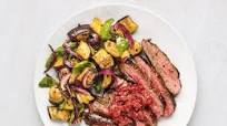 Flank Steak with Balsamic Roasted Eggplant Flank Steak with Balsamic Roasted Eggplant