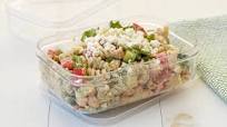 Easy Greek Pasta Salad with Tahini Dressing Easy Greek Pasta Salad with Tahini Dressing