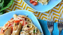 Lemon Bruschetta Pasta with Grilled Chicken Lemon Bruschetta Pasta with Grilled Chicken
