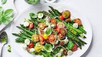 BBQ asparagus caprese salad recipe BBQ asparagus caprese salad recipe