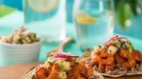 Tostadas de Camarones al Pastor Tostadas de Camarones al Pastor