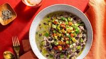 Brazilian pork and black bean feijoada with tomato salsa Brazilian pork and black bean feijoada with tomato salsa