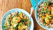 Goan-style vegetable curry with kitchari Goan-style vegetable curry with kitchari