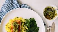 Salmon with Saffron Rice & Guacamole Salmon with Saffron Rice & Guacamole
