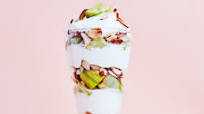 Candied Cucumbers With Vanilla Whip Candied Cucumbers With Vanilla Whip