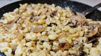 Spaetzle with chicken and mushroom gravy recipe Spaetzle with chicken and mushroom gravy recipe