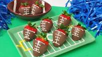 Chocolate Covered Strawberry Footballs Chocolate Covered Strawberry Footballs