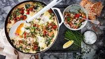 Baked Eggs Alaska with Wild Alaska Pink Salmon Baked Eggs Alaska with Wild Alaska Pink Salmon