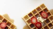 Buttermilk Waffles with French Strawberry Jam Buttermilk Waffles with French Strawberry Jam