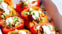 Chicken Enchilada Stuffed Peppers {Paleo, Whole30} Chicken Enchilada Stuffed Peppers {Paleo, Whole30}