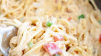 Crockpot Chicken Cheesy Spaghetti Crockpot Chicken Cheesy Spaghetti