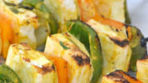 Grilled Paneer Tikka on Charcoal Grill Grilled Paneer Tikka on Charcoal Grill