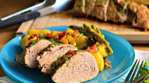 One Pot Spiced Pork Tenderloin with Roasted Potatoes and Asparagus One Pot Spiced Pork Tenderloin with Roasted Potatoes and Asparagus