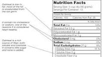 Rolled Oats Nutrition Facts Rolled Oats Nutrition Facts