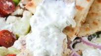 Chicken Gyro Salad with Creamy Tzatziki Dressing Chicken Gyro Salad with Creamy Tzatziki Dressing
