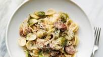 Orecchiette With Brussels Sprouts and Bratwurst Orecchiette With Brussels Sprouts and Bratwurst