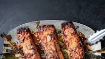 Broiled Salmon with Scallions and Sesame Broiled Salmon with Scallions and Sesame