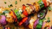 Greek Chicken Kabobs with Homemade Tzatziki Sauce Greek Chicken Kabobs with Homemade Tzatziki Sauce