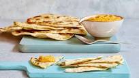 Mary Berry’s Spiced Carrot Hummus with Garlic Herb Flatbread Mary Berry’s Spiced Carrot Hummus with Garlic Herb Flatbread