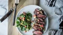 Cocoa Rubbed Steak with Avocado-Strawberry Salsa Cocoa Rubbed Steak with Avocado-Strawberry Salsa