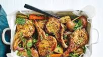 Honey pork chop tray bake recipe Honey pork chop tray bake recipe