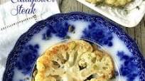 Roasted Cauliflower Steak with Mushroom Sauce Roasted Cauliflower Steak with Mushroom Sauce