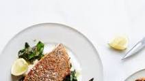 Almond-Crusted Trout with White Grits and Swiss Chard Almond-Crusted Trout with White Grits and Swiss Chard