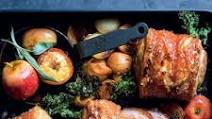 Roast pork belly with cider, apple and sage Roast pork belly with cider, apple and sage
