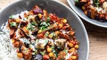 Vegan Roasted Aubergine and Chickpea Curry Vegan Roasted Aubergine and Chickpea Curry