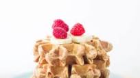 Vegetable Waffles with Peanut Butter Vegetable Waffles with Peanut Butter