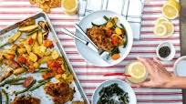 Easy Sheet Pan Pretzel Chicken Dinner With Potatoes and Veggies Easy Sheet Pan Pretzel Chicken Dinner With Potatoes and Veggies