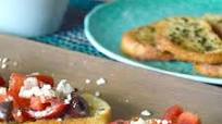 Feta Kalamata Bruschetta (Greek Style) Feta Kalamata Bruschetta (Greek Style)