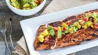Blackened Grilled Salmon with Mango-Avocado Salsa Blackened Grilled Salmon with Mango-Avocado Salsa