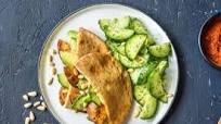 Harissa Sweet Potato Pita Pockets with Cucumber Dill Salad Harissa Sweet Potato Pita Pockets with Cucumber Dill Salad