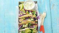 Chicken Tacos with Cabbage, Avocado Salsa and Lime Cream Chicken Tacos with Cabbage, Avocado Salsa and Lime Cream