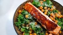 Salmon Kale Caesar Salad Salmon Kale Caesar Salad