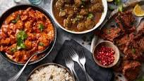 Bridal Thali Butter Chicken, Tandoori Lamb Chops, South Indian Coconut Meatballs and Fragrant Cardamom Rice Bridal Thali Butter Chicken, Tandoori Lamb Chops, South Indian Coconut Meatballs and Fragrant Cardamom Rice