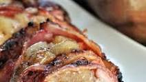 Grilled Bacon Wrapped Pork Tenderloin Stuffed with Apples Grilled Bacon Wrapped Pork Tenderloin Stuffed with Apples