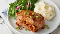 BBQ Bacon Cheddar-Stuffed Pork Chops BBQ Bacon Cheddar-Stuffed Pork Chops