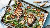 Lemon-Oregano Sheet Pan Pork Chop with Roasted Vegetables & Feta Lemon-Oregano Sheet Pan Pork Chop with Roasted Vegetables & Feta