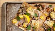 Greek Pizza with Pourable Crust Greek Pizza with Pourable Crust