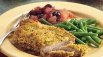 Oven-Fried Pork Chops with Cranberry Applesauce Oven-Fried Pork Chops with Cranberry Applesauce