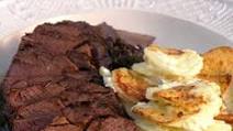 Pan-Roasted Venison with Creamy Baked Potato and Celeriac Pan-Roasted Venison with Creamy Baked Potato and Celeriac