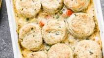 Cheesy Chicken Pot Pie with Biscuits Cheesy Chicken Pot Pie with Biscuits